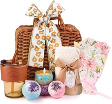 Unique Mother's Day Gift Baskets for Women,Happy Birthday Bath Set Relaxing Spa