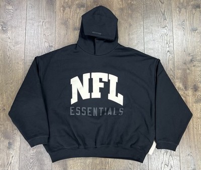 NWT Fear Of God ESSENTIALS X NFL 2025 Sport Black Oversized Hoodie
