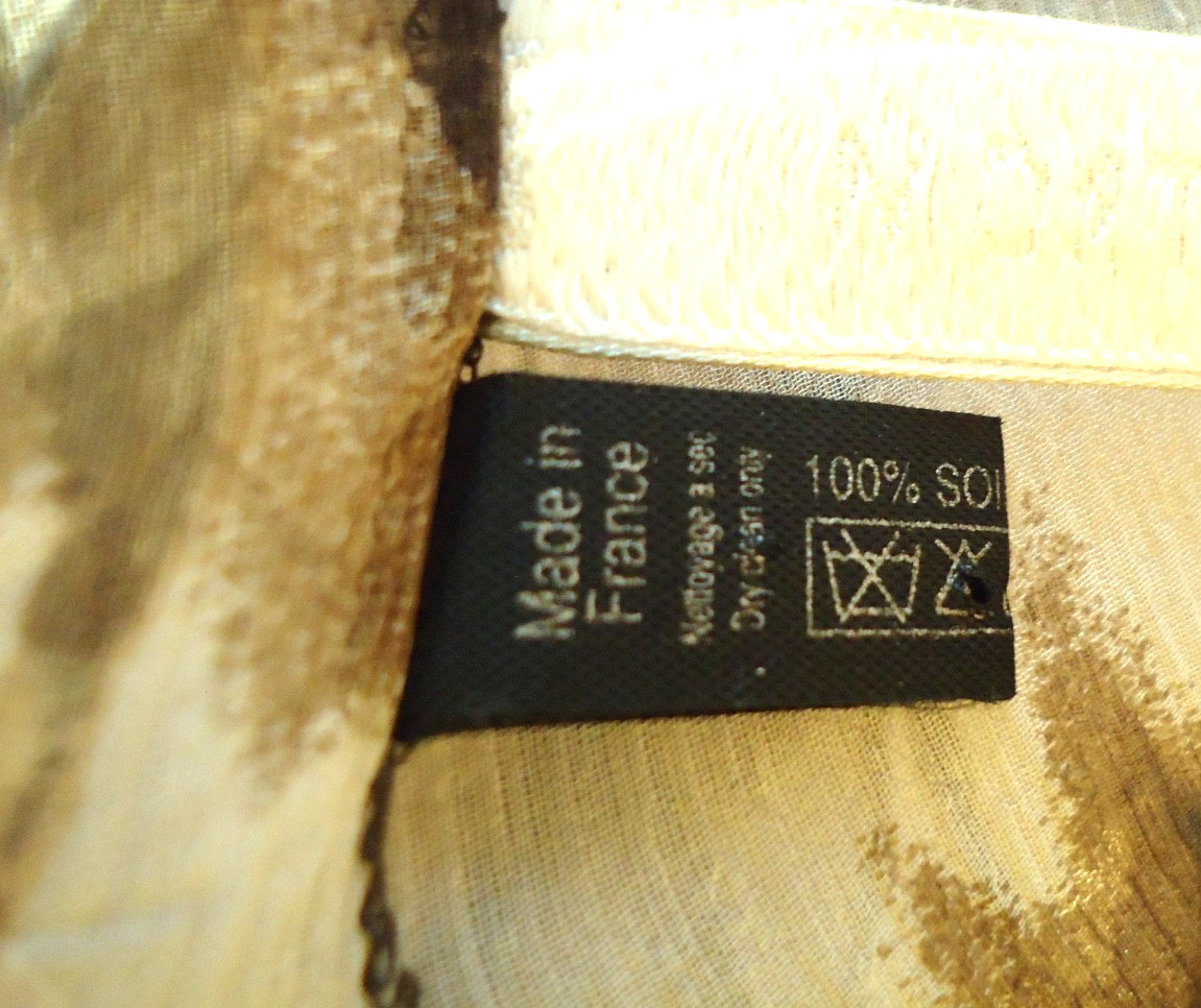 Vtg NORDSTROM Made In Fance Women's Brown Long Soi Silk Seide Scarf Size-56x15" View 4