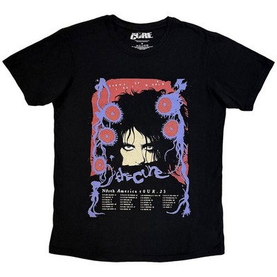 The Cure Unisex Premium Carbon T-Shirt: North American Tour '23 Poster (Schwarz)