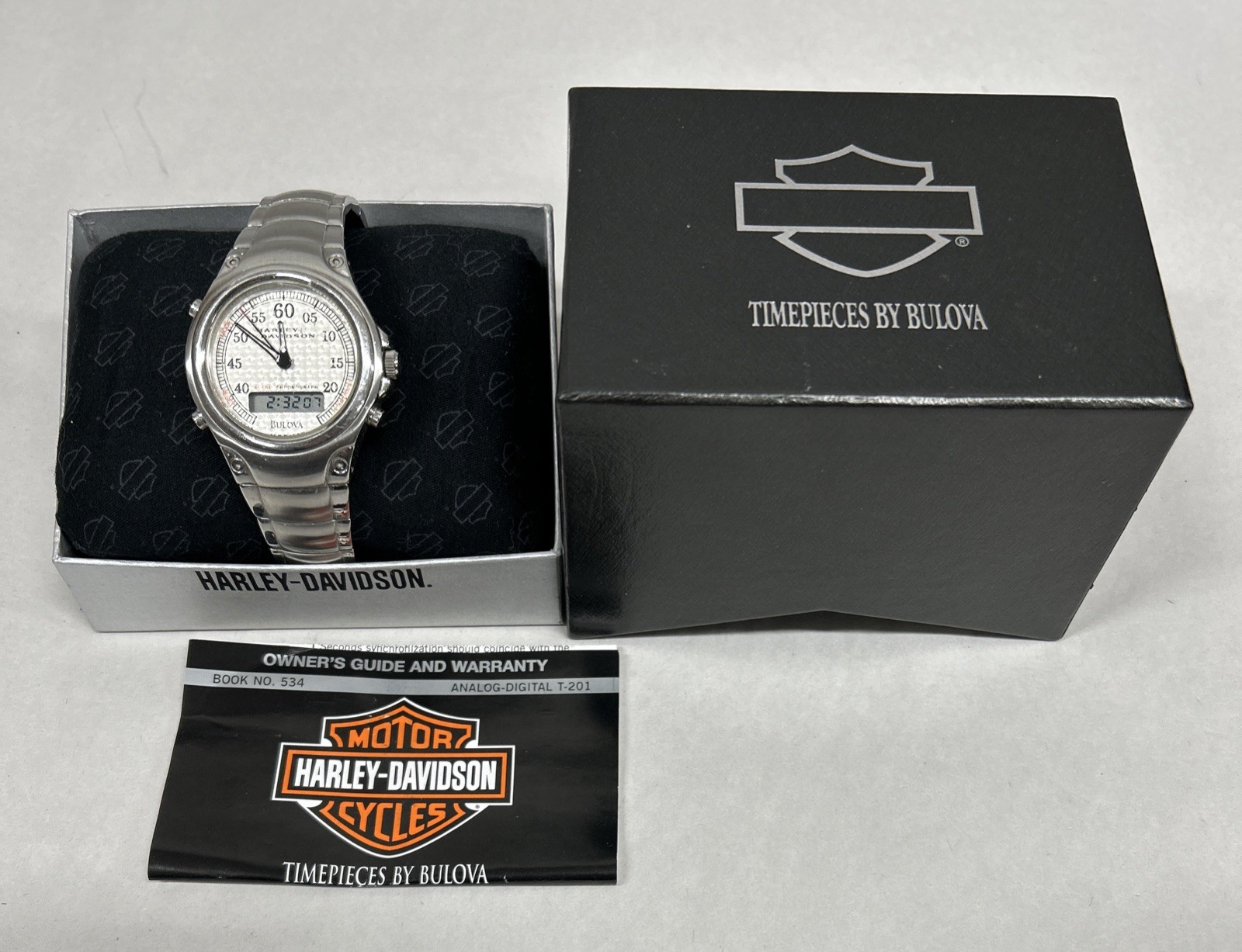 2002 Harley-Davidson Men's Bulova Chronograph Alarm Watch
