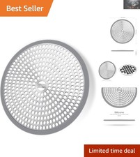 Effortless Drain Strainer: Stainless Steel  Silicone Hair Catcher for Showers