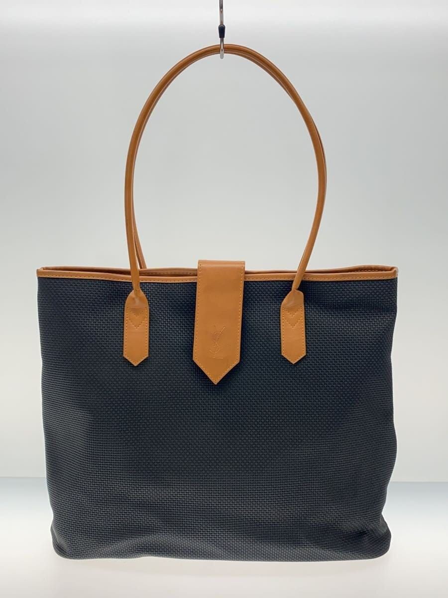 BORSA A MANO YVES SAINT LAURENT PVC NERA TINTA UNITA usata