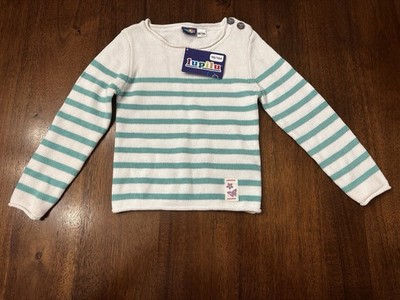 NWT Lupilu - Striped Long Sleeve Sweater  -SIZE 2-4 Years - 98/104 - White/Mint