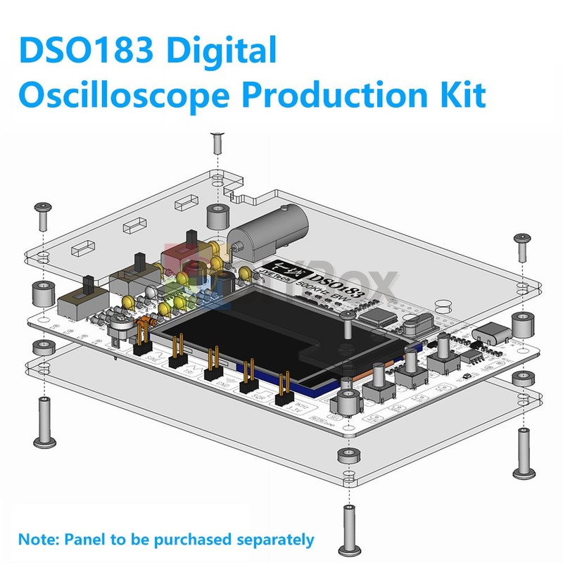 DIY Electronic Kit DSO183 Digital Oscilloscope DIY Teaching DC5V 0-500KHz Type C