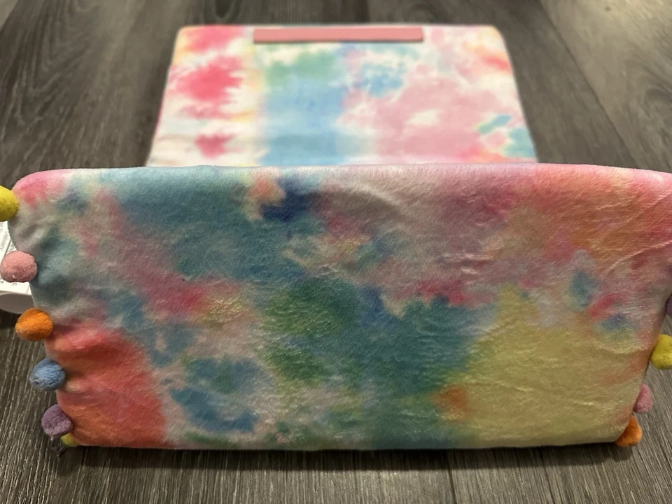 iScream Cotton Candy Tablet Pillow Pom Pom Tie Dye Cushion Phone Stand - Image 3 of 4