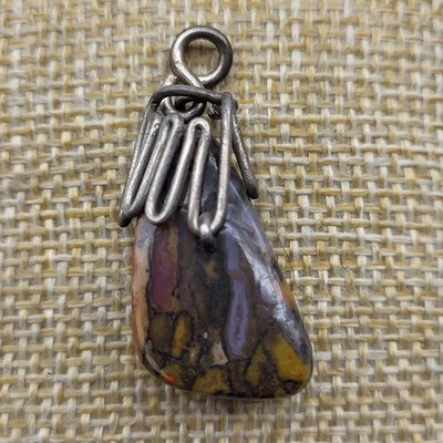Lovely Vintage Petrified Wood pendant natural stone boho estate