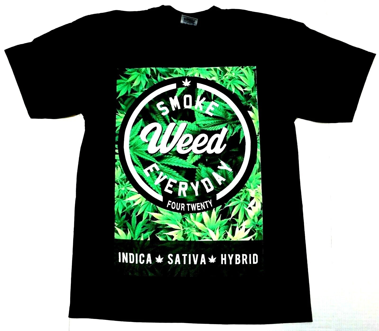 MARIJUANA T-shirt Smoke Weed Everyday 420 Pot Blunt Tee Men's 100% Cotton New