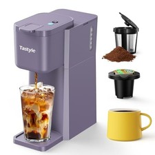 Sleek Single-Serve Coffee Maker for Hot & Iced Brews - Travel-Friendly Design