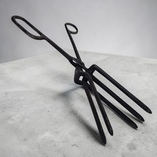 Rare Antique Primitive Cast Metal Hair Curling Iron Irons Scissor Shape