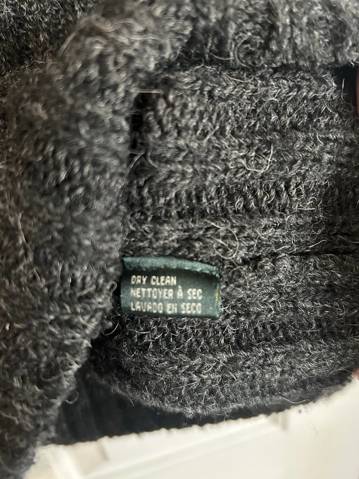 Suéter de Colección Ralph Lauren Para Mujer Pequeño Cuello Simulado Gris Acrílico Lana Alpaca Foto 3 de 4