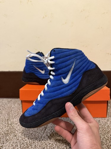 OG Nike Inflict Reissue Blue/Black Wrestling Shoes Size 8