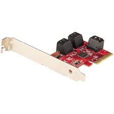 StarTech.com SATA PCIe Card - 6 Port Expansion - 6Gbps 6 Port, Red