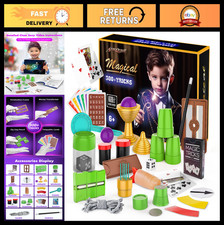 Magic Kit for Kids - 300 Tricks, Magic Wand Set with Instructions Video, Ages