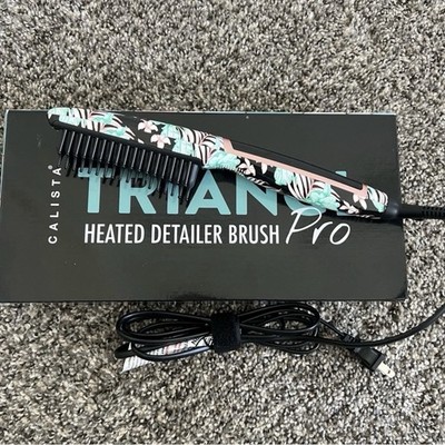 Calista Triangl Pro Heated Hair Detailer Brush Floral Pattern