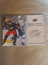 2023-24 Upper Deck #DB-6 Mathieu Olivier Director of Boards Blue Jackets
