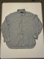 Ralph Lauren Men's Stripped Button Down Long Sleeve Shirt Size 17 1/2
