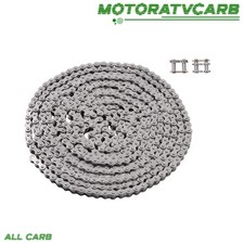 ALL-CARB 25 Roller Chain 10 Feet And 2 Connecting Links 1/4Inch Chain Pitch