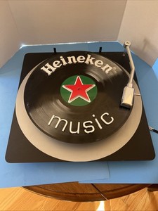 Heineken 19”x19” Music Bar Sign Lights Up
