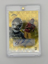 2024 Panini Prestige Brenden Rice Chargers Rookie Auto Gold Xtra Points #370 /50