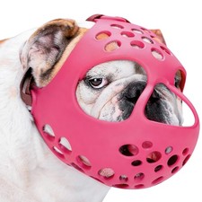 Soft Short Snout Dog Muzzle Fits English Bulldog Stops Biting Chewing Mask
