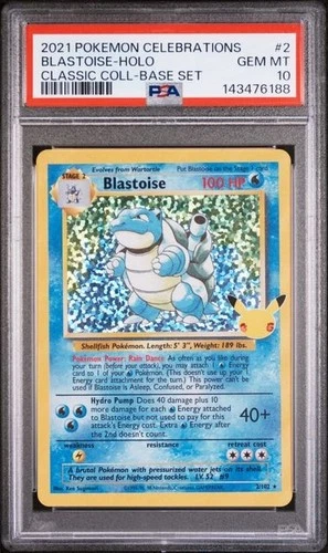 PSA 10 Blastoise Holo Celebrations Classic Collection #2