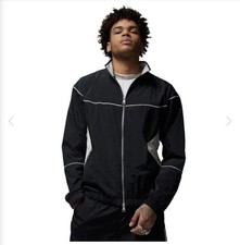 NEW MENS S Nike Air Jordan Essentials Flight Track Jacket Black White DV7624-010