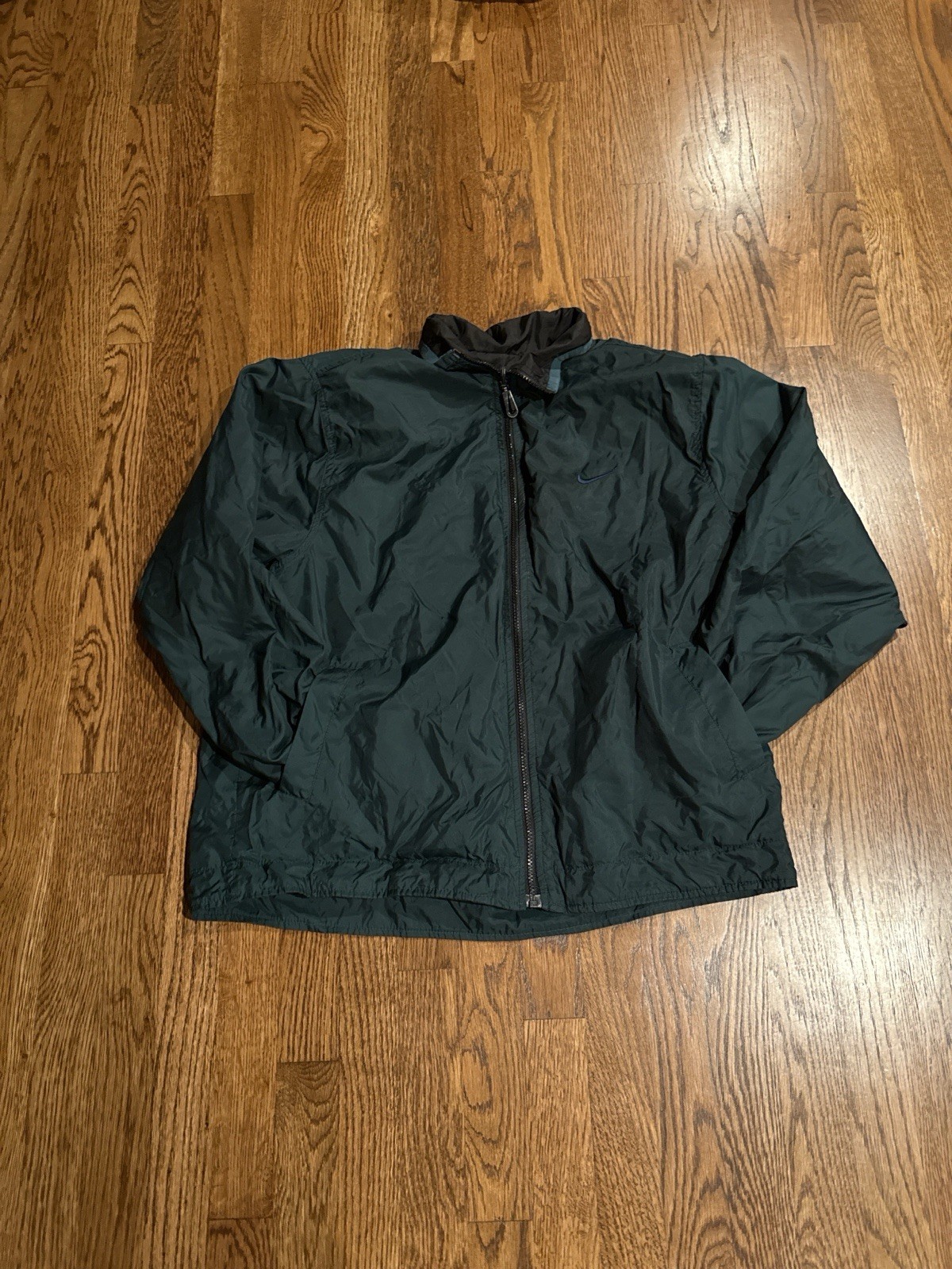 Vintage Green Nike Reversible Windbreaker Men’s Large 90s Y2K