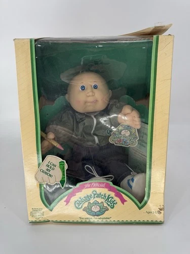 RARE! Vintage Cabbage Patch Kids Doll 1985 w/ Birth Certificate NIB w/ crayon