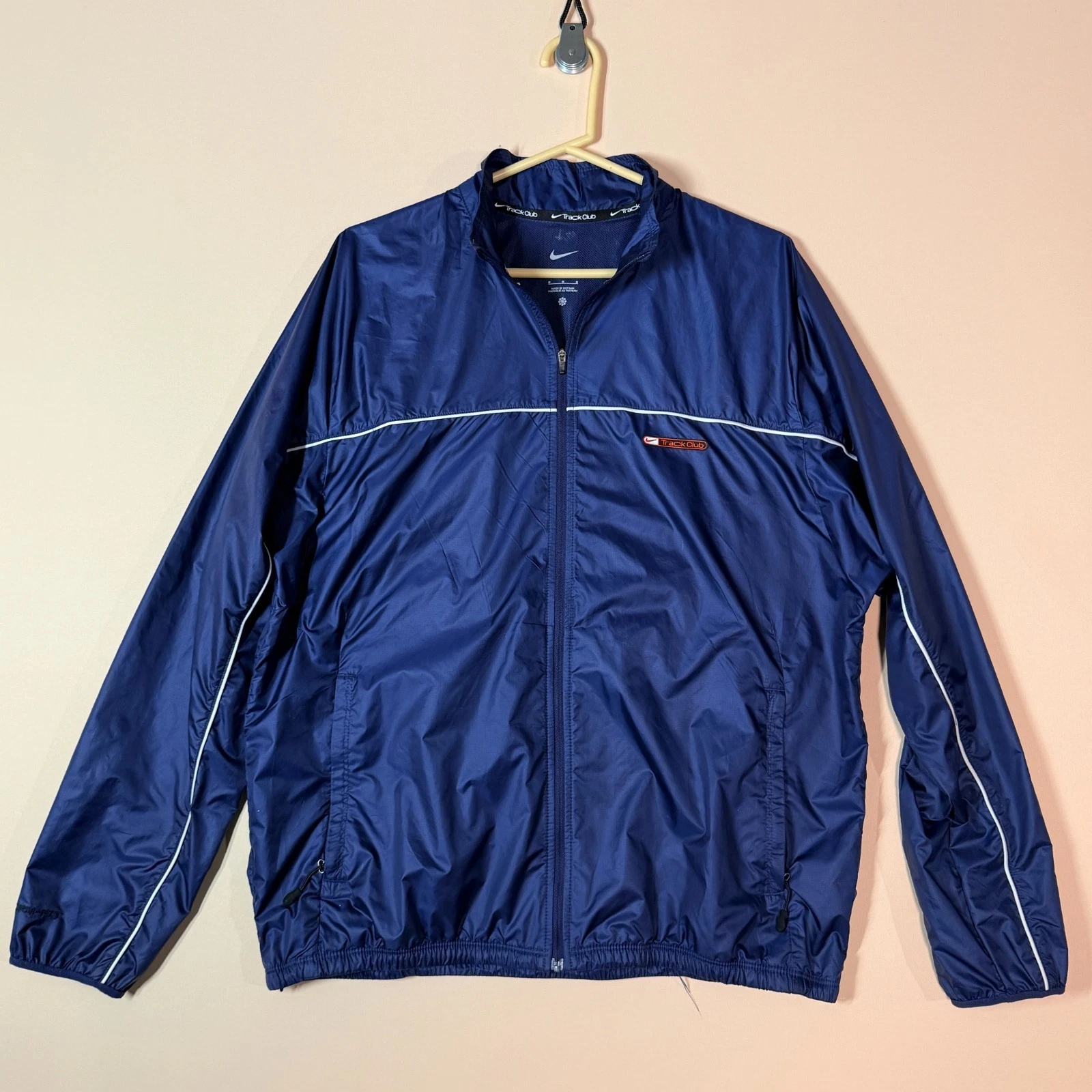 Nike Storm Fit Track Club Full Zip Windbreaker Track Jacket Blue Men's Medium M