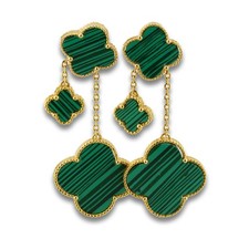 Kleeblatt Gold Ohrringe 750 18 Kt Gelbgold Ohrstecker Creole Damen Wert 2750,-