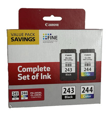 Genuine Canon PG-243 Black CL-244 Color Ink Cartridges Combo Pack New Sealed