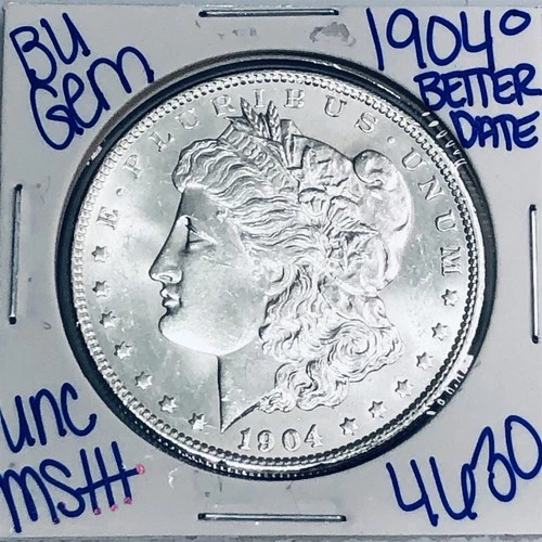 1904 O BU UNCIRCULATED MORGAN SILVER DOLLAR AUTHENTIC U.S.MINT FREESHIPPING 4630