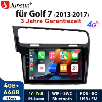 64G DAB+ Android Autoradio GPS Navi WIFI CarPlay für VW Golf 7 VII MK7 2012-2017