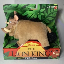 NEW Vintage 1994 Mattel Disney The Lion King PUMBAA Warthog Toy Plush