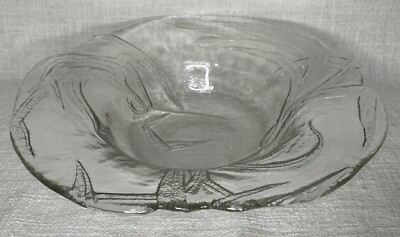 Goebel Vintage Glasschale mit Schilf-Dekor Dm30cm