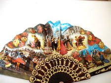 Vintage Abanico Dekoracyjny składany wentylator ręczny