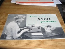 ROYAL PORTABLE  TYPEWRITER,  OPERATING MANUAL, SEE PICTURES thumbnail