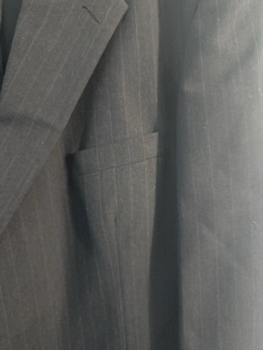 Barrington Mens 50R Black with White Pinstripes Wool Sport Coat Blazer Jacket - Picture 6 of 12