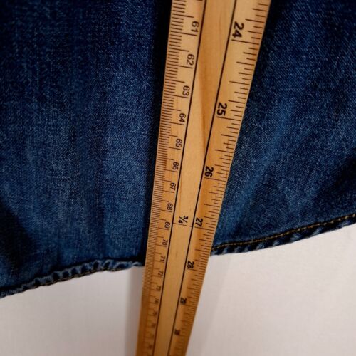 LEVI STRAUSS & CO Uomo Jeans Camicia Taglia M Western Punto Collo Cotone Blu - Foto 9 di 10