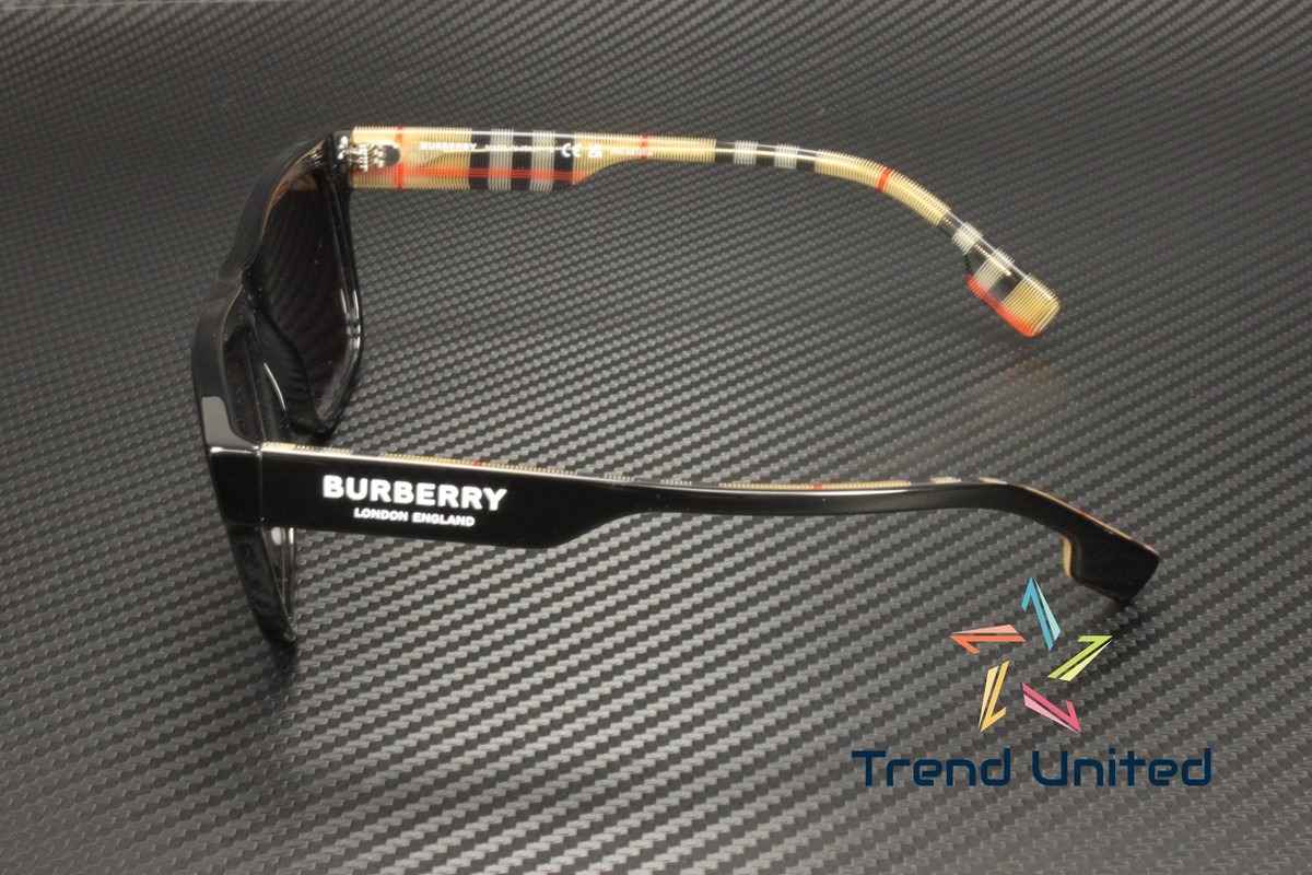 BURBERRY BE4293 377381 Black Grey Polarized 56 mm Men 