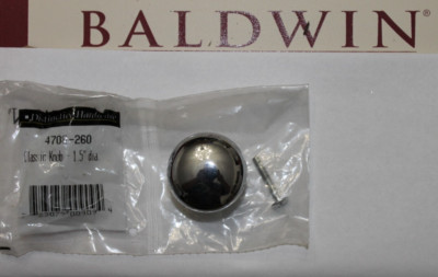 Baldwin 4708-260-BIN Classic Collections 1-1/2 inch Cabinet Knob Polished Chrome