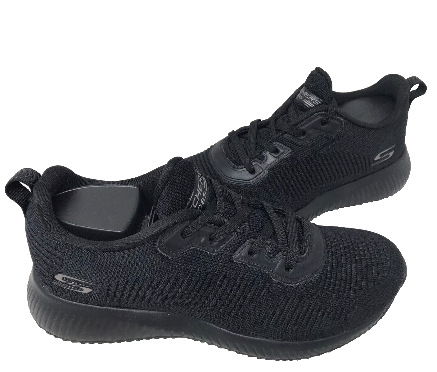 Skechers Bobs Women's Sport Squad Tough Talk Blk Sneakers Wide Size:6 80J