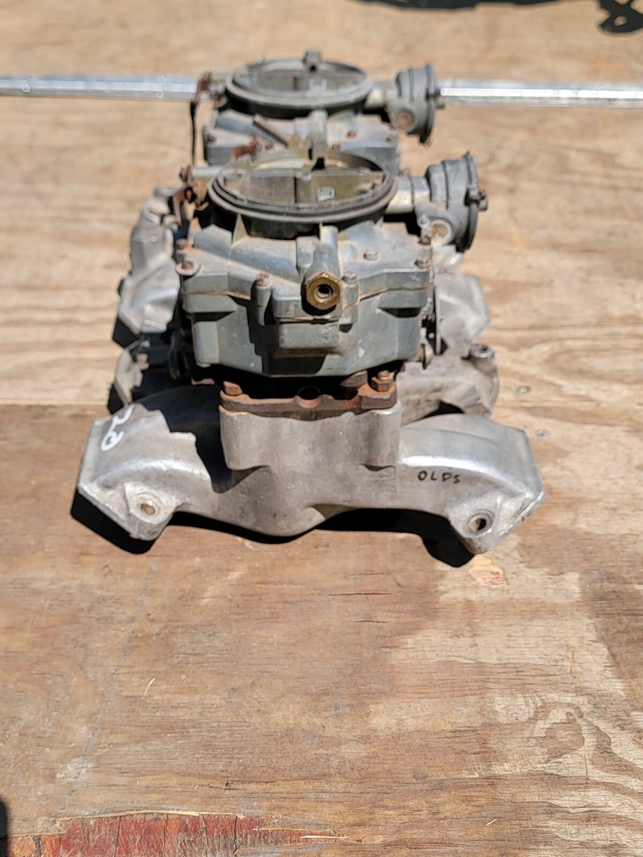1953-1963 Oldsmobile 303 324 Weiand 04D Dual Quad Manifold 1953-1963 Oldsmobile 303 324 Weiand 04D Dual Quad Manifold