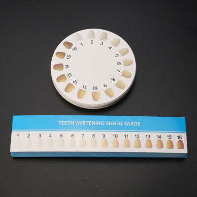 10XCold light teeth whitening color palette dental contrast card comparison card
