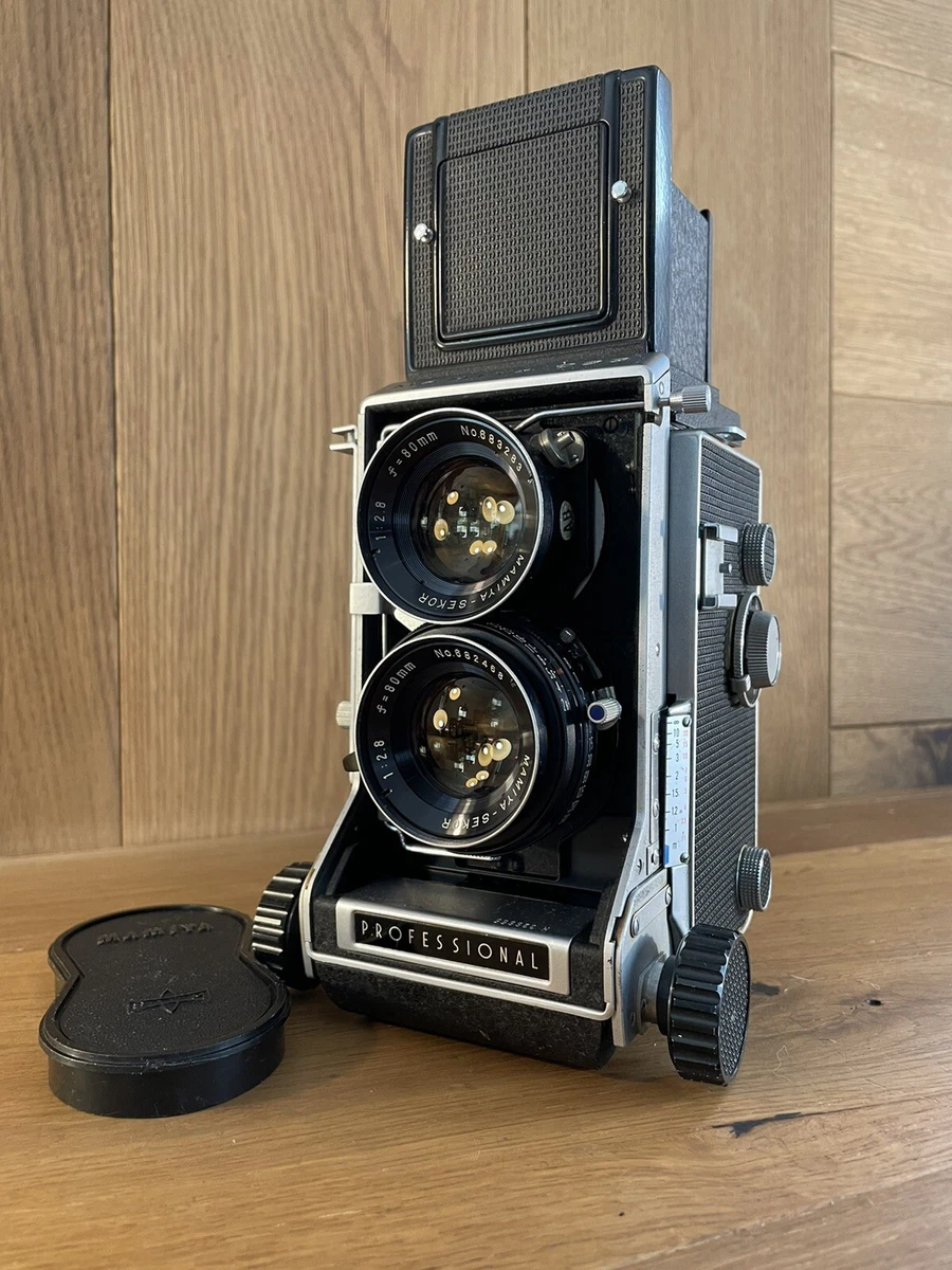 *Exc+5* Mamiya C33 6x6 TLR Camera w/ Sekor 80mm F/2.8 Blue Dot Lens From Japan