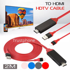 For iPhone 14 13 12 11 8 7 iPad HDMI Mirroring Phone to TV HDTV Adapter AV Cable