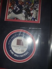 Deflate Gate Tom Brady Nfl Piece Of Football From Game Rare Look Goat G.o.a.t