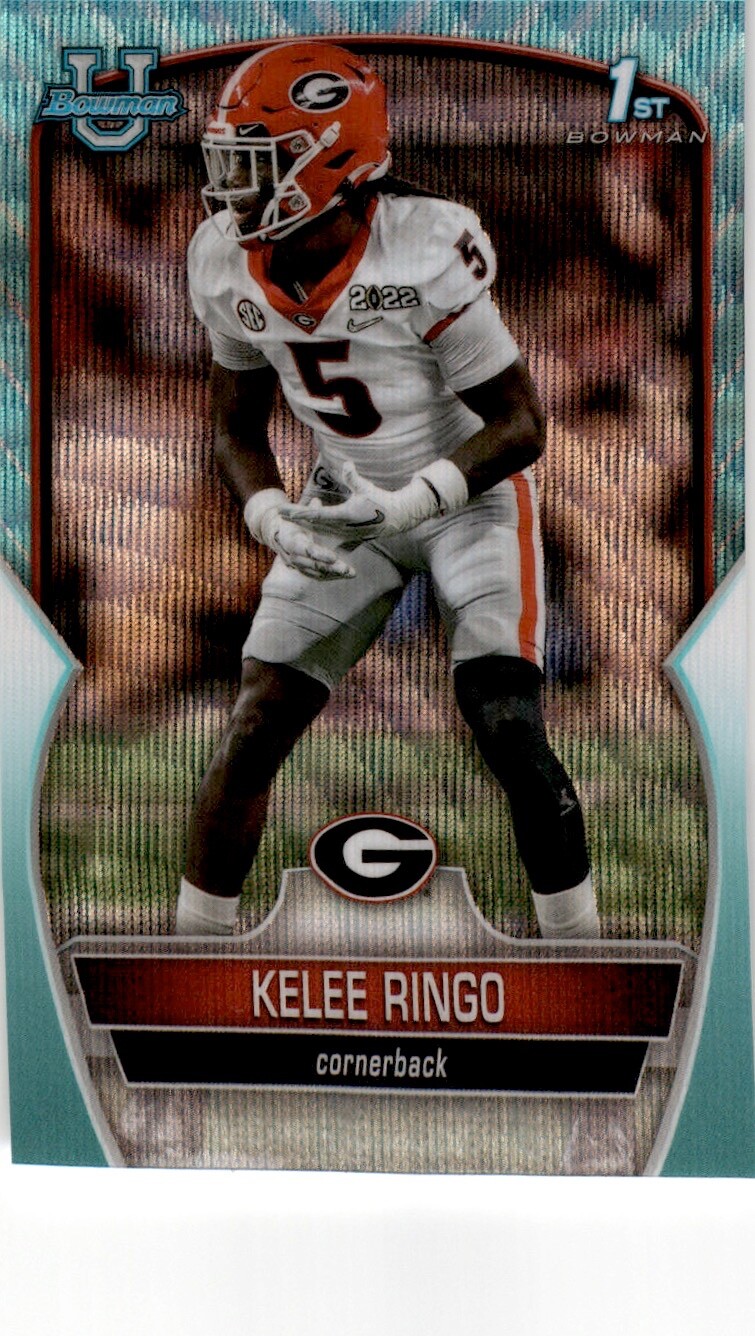 2022 Kelee Ringo Bowman University Chrome Rookie Aqua Wave Refractor /299 68