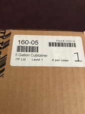 5 Gallon Natural LDPE Plastic Cubitainer, PP lid, 4 per case, sterile